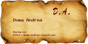 Doma Andrea névjegykártya