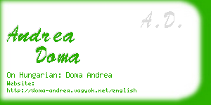 andrea doma business card